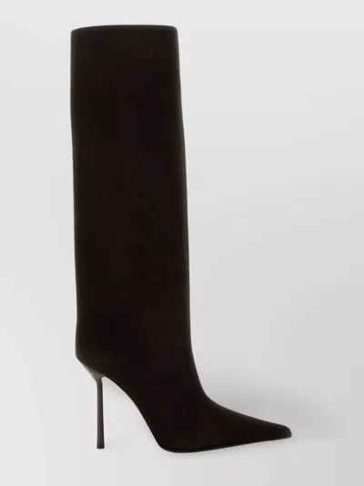 Le Silla Bella Suede Knee Length Boots In Brown