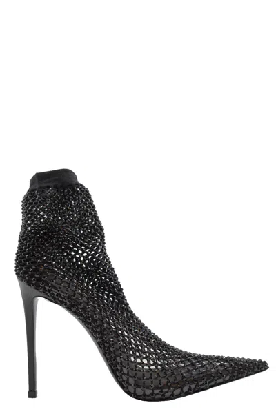 Le Silla Black Calf Leather Pumps