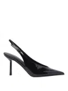Le Silla 100mm Clivage Slingback Crystal-embellished Pumps In Black