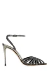 Le Silla Embellished Leather Embrace Sandals In Black