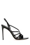 Le Silla Scarlet 105mm Patent-leather Sandals In Black
