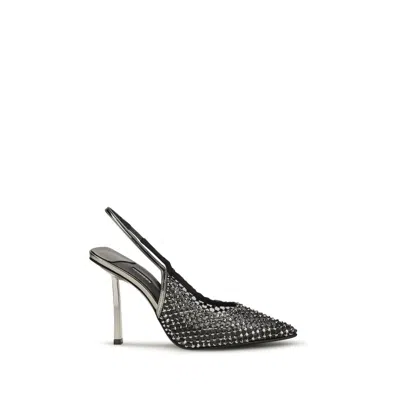 Le Silla Black Nylon High Heel Women's Pumps