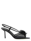 Le Silla Black Open Toe Heels In Black