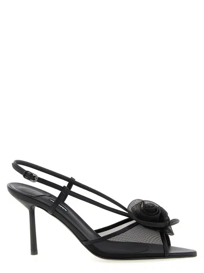 LE SILLA BLACK OPEN TOE HEELS