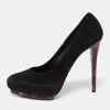 Le Silla Black Suede Platform Pumps In Black