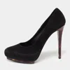 Le Silla Black Suede Platform Pumps In Black