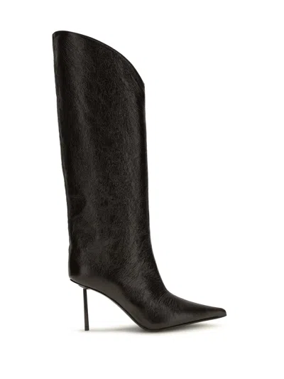 Le Silla Black Textured Futura Boots