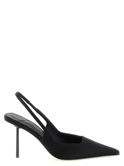 Le Silla Black Slingback Pumps