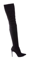 Le Silla Eva 120 High Heels Boots In Black Suede In Black