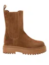 Le Silla Suede Boots In Brown