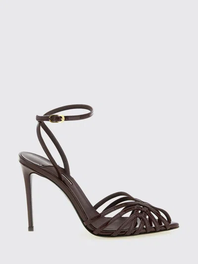 Le Silla Heeled Sandal  Woman Color Brown In Burgundy