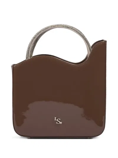 Le Silla 스몰 아이비 크리스털 장식 웨이브 토트 백 In Brown