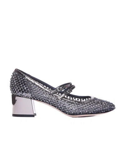 Le Silla Gilda Mary Jane Pumps In Silver