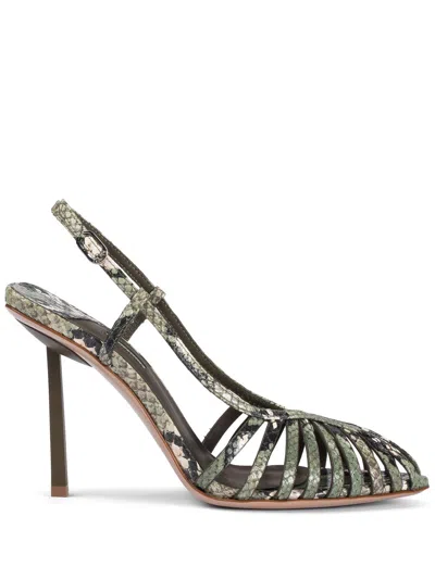 Le Silla Cage Pumps In Grün