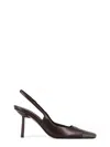 Le Silla Andreja Nemesi Sacher Leather Pumps In Brown
