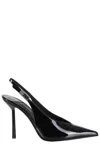 Le Silla 100mm Clivage Slingback Crystal-embellished Pumps In Black