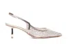 Le Silla Chanel Gilda Pumps With 60mm Back Strap In Silver