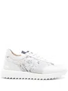 Le Silla Lace-embroidered Leather Sneakers In White
