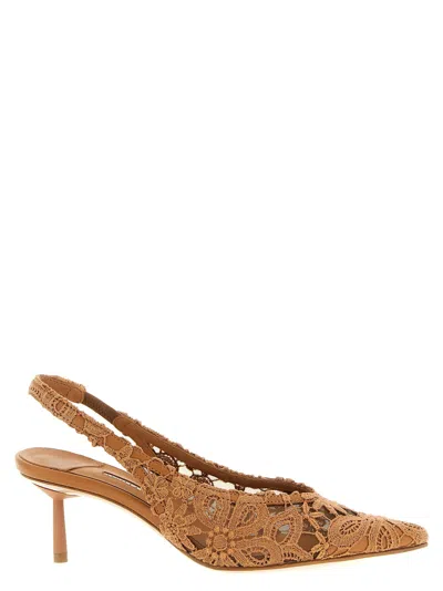 Le Silla Chantilly Slingback Heel In Tan