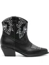 Le Silla Christine 70mm Leather Boots In Black