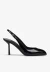 Le Silla Clivage 80 Slingback Pumps In Patent Leather