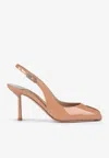 Le Silla Clivage 80 Slingback Pumps In Patent Leather