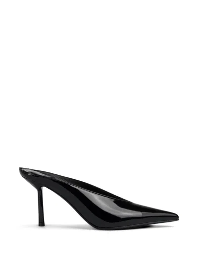Le Silla Clivage Heeled Mules In Black