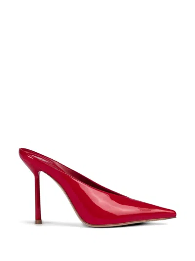 Le Silla Clivage Heeled Mules In Red