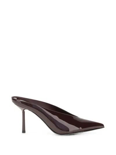 Le Silla Clivage Pointed-toe Mules In Brown