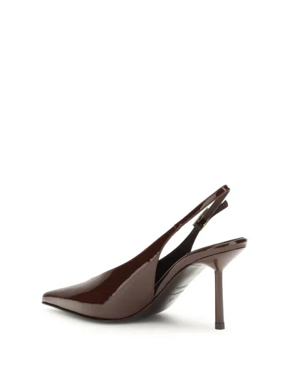 Le Silla Clivage Slingback Heel In Brown