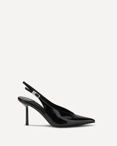 Le Silla Pointed Buckled Slingback Heeled Pumps In Black