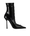 Le Silla Colette High Heels Ankle Boots In Black Leather In Black