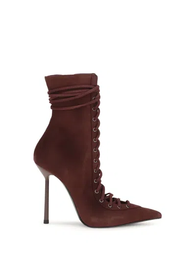 Le Silla Colette Ankle Boot In Burgundy