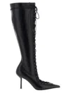 Le Silla Colette Knee Length Pointed Toe Stiletto Boots In Black