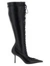 Le Silla Colette Knee Length Pointed Toe Stiletto Boots In Black