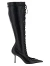 Le Silla Colette Knee Length Pointed Toe Stiletto Boots In Black