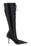Le Silla 'colette' Knee Length Pointed Toe Stiletto Boots In Black