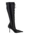 Le Silla 'colette' Knee Length Pointed Toe Stiletto Boots In Black