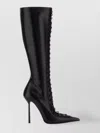 Le Silla Colette Knee Length Pointed Toe Stiletto Boots In Black