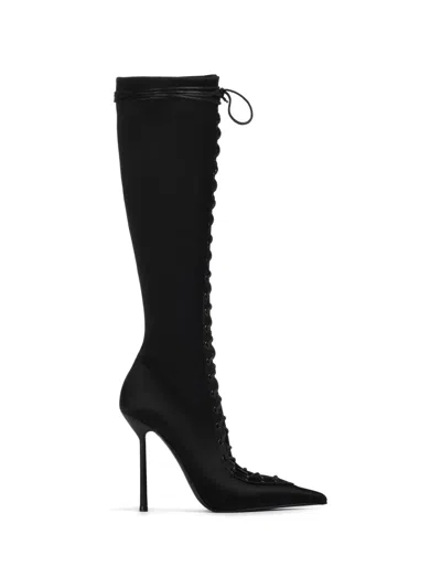 Le Silla Colette Lace-up Boots In Black