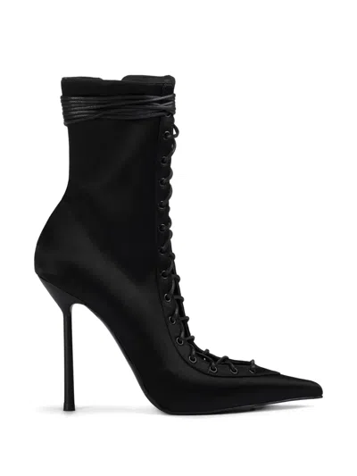 Le Silla Colette Lace-up Ankle Boots In Black