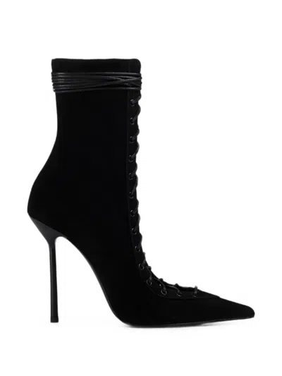 Le Silla Colette Lace-up Ankle Boots In Black
