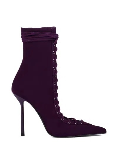 Le Silla Colette Lace-up Ankle Boots In Black