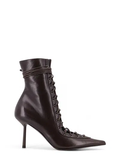 Le Silla Colette Leather Ankle Boots In Brown