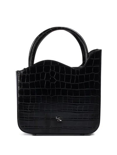 Le Silla Crocodile-embossed Mini Bag In Black