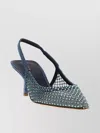 Le Silla Gilda 80mm Crystal-embellished Denim Pumps