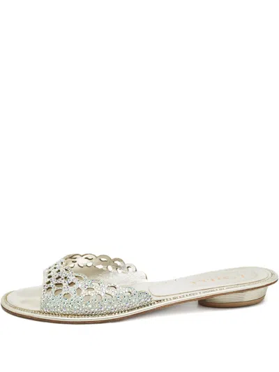 Pre-owned Le Silla Crystal-embellished Sandals In Silver