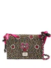 Le Silla Crystal-embellished Shoulder Bag In Brown