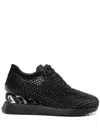Le Silla Crystal-embellished Sneakers In Black