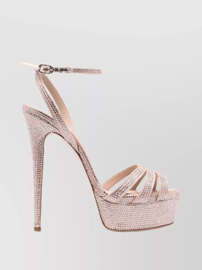Le Silla Crystal Embellished Strappy Heeled Sandals In Pastel